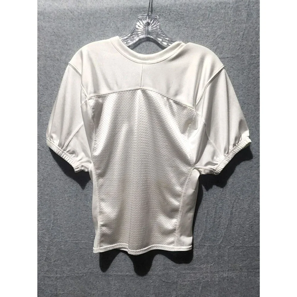 Nike Practice Jersey Football Elastic Short Sleeve Youth Boys White Mesh SZ L